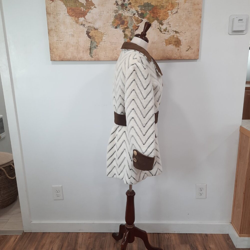 Vtg 70s vegan fur & suede double breasted jacket - Picture 4 of 13